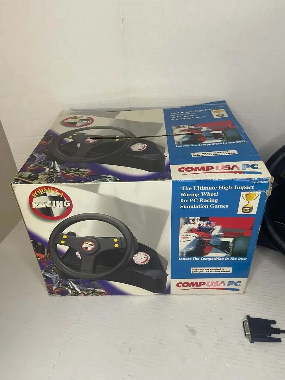 NIB CompUSA PC Formula Racing Ultimate High-Impact PC Racing Wheel